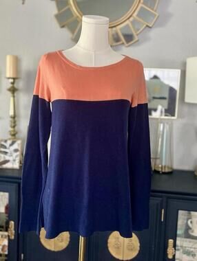 Lilly Pulitzer Dark Peach & Purple Pullover Sweater, Women’s Size Medium